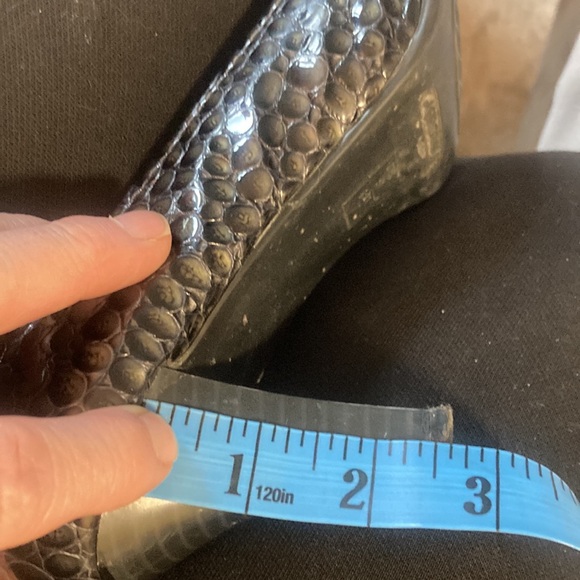 Aerosoles  envy black with grey leather upper heels - Picture 7 of 8